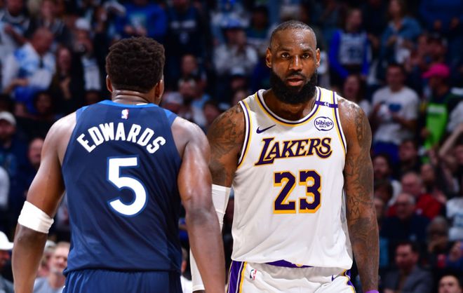 湖人1-3落后森林狼！詹眉空砍65分，爱德华兹43分险受伤