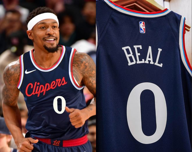 快船官宣：比尔改穿0号球衣，队史第13人，曾为保罗让出3号