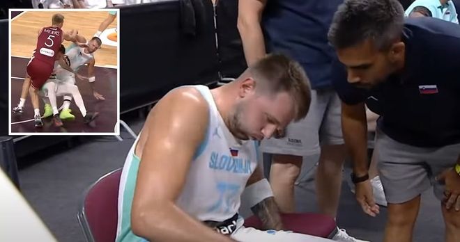 东契奇右膝挫伤退赛！半场26+5+4意外受伤，仍将率队征战欧锦赛