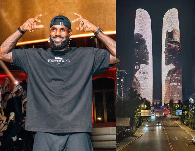 詹姆斯抵达成都 中国行进入新一站